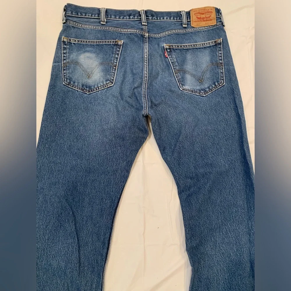 Levi's 505 Straight Fit Men's Heavy Denim Med Wash Jeans 40x30